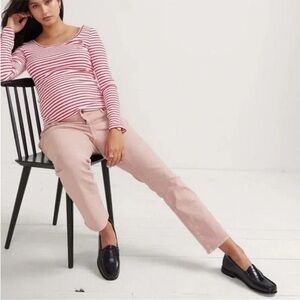 Hatch The Straight Leg Maternity Jean Rose Mauve